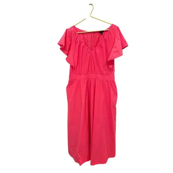ANN TAYLOR Pink Flutter Sleeve Maxi Dress 12 🌸 - Picture 2 of 8